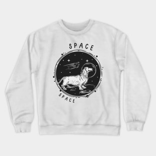 Astronaut dog in space Crewneck Sweatshirt